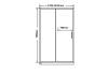 Душевая дверь в нишу MaybahGlass MGD-1286-5 профиль хром матовый, стекло графит, 180x195 фото 4
