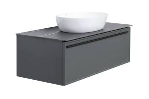 Тумба с раковиной La Fenice Elba FNC-01-ELB-G-90 Серый, со столешницей