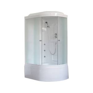 Душевая кабина Royal Bath BK RB8120BK2-M-L с высоким поддоном, с сиденьем