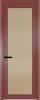 Межкомнатная дверь Profil Doors 1 AGP цвет профиля Красный антрацит, стекло безопасное 6 мм мору золото 700x2000