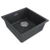 Мойка кухонная Paulmark Lumi 45Uni-Skew LU45SK-DG Графит, 45.5x44 фото 2