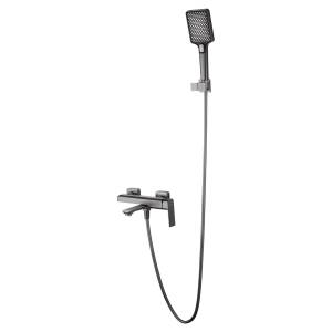 Смеситель для ванны Wonzon & Woghand WW-88639011-BGM с душевым гарнитуром, темный графит