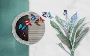 3D Фотообои Artegrafico «Яркий полет» OP-003 акварель