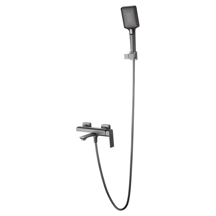 Смеситель для ванны Wonzon & Woghand WW-88639011-BGM с душевым гарнитуром, темный графит