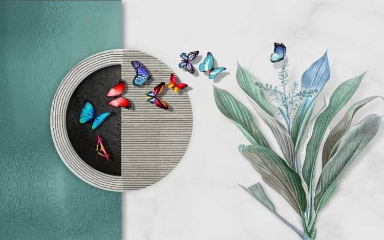 3D Фотообои Artegrafico «Яркий полет» OP-003 акварель