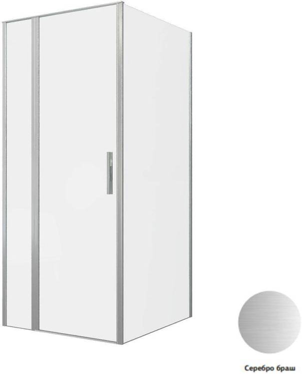 Душевой уголок Allen Brau Priority 3.31026.BA + 3.31047.BA профиль брашированное серебро, 900x1000