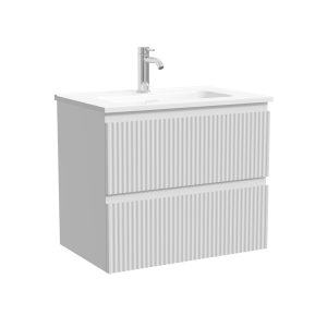 Тумба под раковину Sancos Snob R SNR60/39W c двумя ящиками Soft close, Bianco, 59x39x50