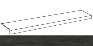Ступень Italon Рум 620070001242 Вуд Блэк фронтальная 33x120