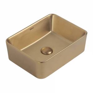 Раковина Abber Rechteck AC2213MMG 40 см, золотая матовая