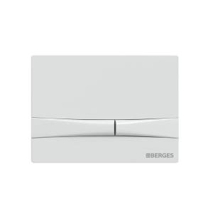 Кнопка смыва Berges Novum F4 040054 белая soft touch