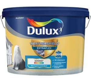Краска для фасадов и цоколей Dulux Weathershield Extraflex матовая база BW 9 л