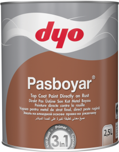 Краска для металла 3 в 1 DYO Pasboyar черная матовая 2.5 л