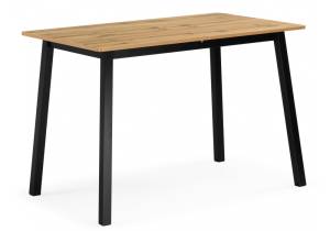 Стол Woodville Марион 622872 дуб вотан, черный 110(140)x68x75