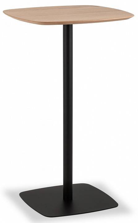 Стол барный Stool Group Form T-005H natural / black светлое дерево 60x60