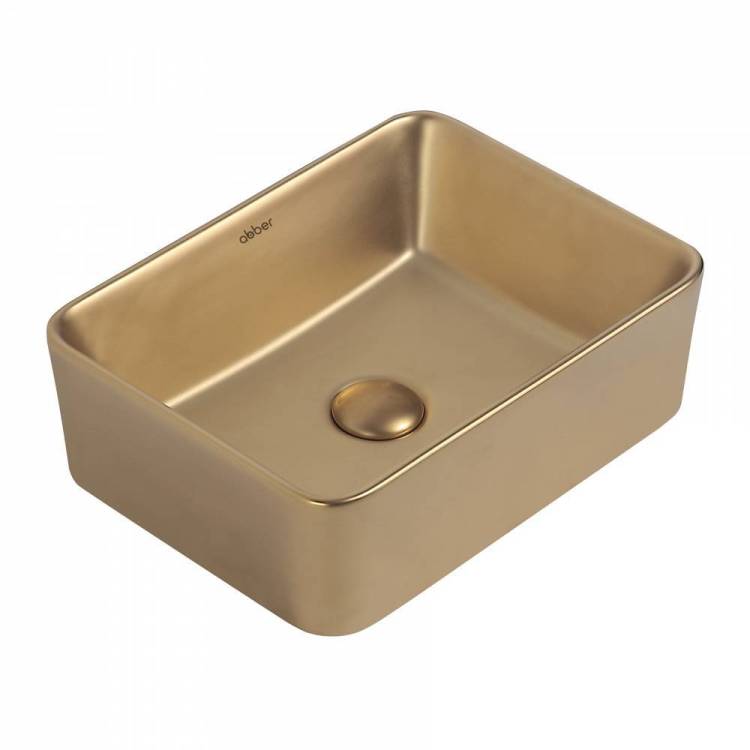 Раковина Abber Rechteck AC2213MMG 40 см, золотая матовая