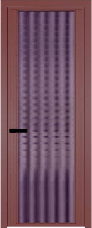 Межкомнатная дверь Profil Doors 2 AGP цвет профиля Красный антрацит, стекло безопасное 6 мм мору фиолетовое 600x2000