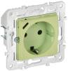 Розетка 1-местная с заземлением, шторками и USB Type С IEK Skandy SK-R14-16-U14-018-K06 мятный