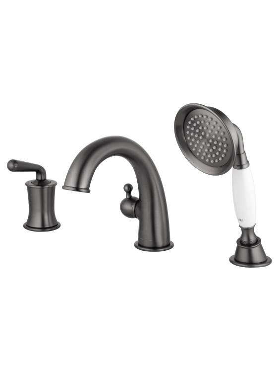 Смеситель на борт ванны Wonzon & Woghand WW-88659008-BGM темный графит