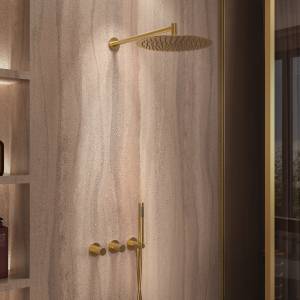Душевой комплект Vincea Aura (Аура) VSFW-6AU1BG встраиваемый, 2 режима, брашированное золото