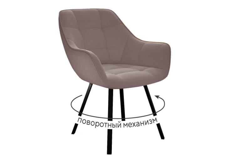 Стул Дик DikLine 352 00-00079846 B5 LATTE, ножки черные, поворотный