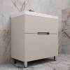 Тумба с раковиной Style Line Матис 80 напольная, крем, раковина белая, 82x80x45 фото 2