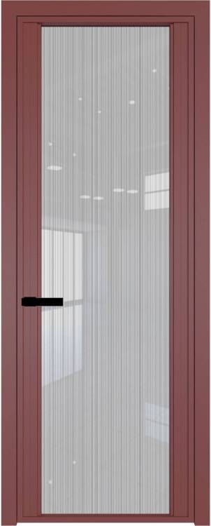 Межкомнатная дверь Profil Doors 2 AGP цвет профиля Красный антрацит, стекло безопасное 6 мм страйп 800x2000
