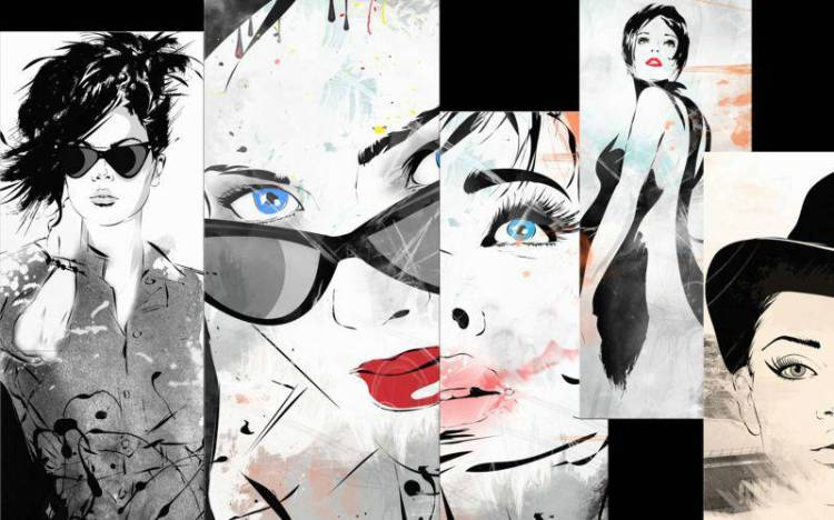 3D Фотообои Artegrafico «Модное панно» LOFT-022 акварель