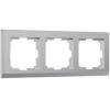 Рамка 3-постовая Werkel Stark W0031806 серебряный