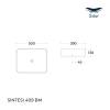 Тумба с раковиной Sintesi STL.W7023_SIN-LVB-APP-409BM подвесная, Дуб сонома, темно-серый, черный матовый фото 15