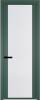 Межкомнатная дверь Profil Doors 2 AGP цвет профиля Зеленый воск, стекло безопасное 6 мм мору белый 600x2000