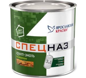 ЯРОСЛАВСКИЕ КРАСКИ СПЕЦНАЗ грунт-эмаль по ржавчине, профессиональный, черная (1,8кг)