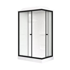 Душевая кабина Royal Bath HP RB8120HP1-M-BL-L профиль черный, стекло матовое, 120x80x217