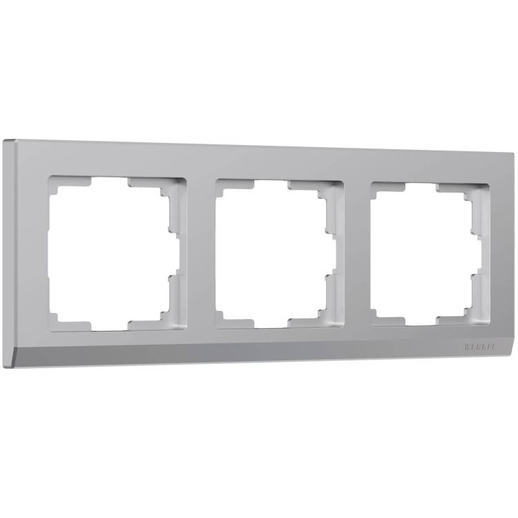 Рамка 3-постовая Werkel Stark W0031806 серебряный