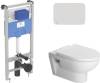 Комплект  Унитаз Duravit DuraStyle 45620900A1 безободковый + Инсталляция Ideal Standard ProSys + Кнопка смыва Ideal Standard ProSys Oleas R0124AC белая