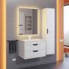 Тумба с раковиной Uperwood Modul подвесная, матовая, белая, графит, 65 см фото 4