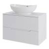 Тумба с раковиной Orange Line Li-70TuwMDF+B08-585W белый матовый, 70 см