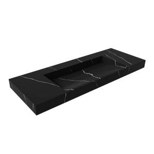 Раковина Armadi Art Flat 859-120-NM Nero Marquina моноблок, 120 см