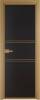 Межкомнатная дверь Profil Doors 2 AX цвет профиля Золото, стекло безопасное 6 мм монохром черный 800x2000