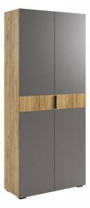 Шкаф платяной Mebelson Бери MPR-024.2564 дуб крафт золотой/графит