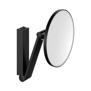 Косметическое зеркало Keuco Ilook_Move 17612379004 с подсветкой, увеличение x5, черный матовый