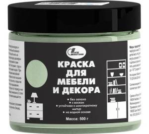 Краска для мебели и декора Новбытхим мятная 0.5 кг