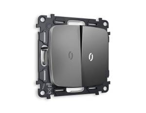 Комплект механизма 2-клавишного выключателя Ambrella Volt Omega MO654015