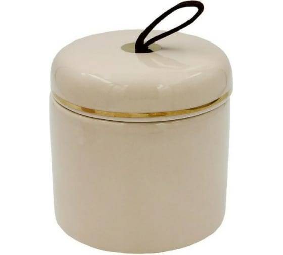 Диспенсер для ватных дисков Bath Plus Powder W-CE1528DA-CT бежевый