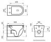 Комплект BelBagno Onda BB066CHR/BB870SC/BB002-80/BB014-SR-BIANCO безободковый, сиденье микролфит, клавиша белая фото 6