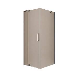 Душевой уголок Cezares SLIDER-AH-1-80-80/90-BR-GM профиль оружейная сталь, стекло бронза, 80x80x195