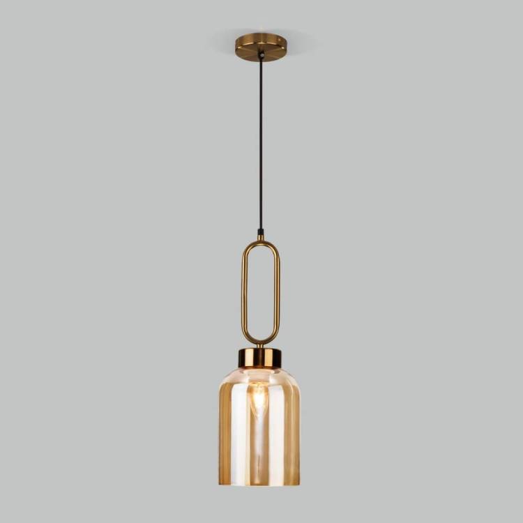 Подвесной светильник Eurosvet Flou 50229/1 янтарный