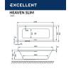 Акриловая ванна Excellent Heaven Slim 160x75 "SMART" (хром) фото 3