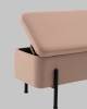 Банкетка-сундук Stool Group Болейн 20A544VF-BL-MOMO-03 с ящиком, велюр бежевый, черные ножки 110x42 фото 8