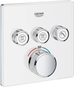 Термостатический смеситель Grohe Grohtherm SmartControl 29157LS0 для ванны, Луна white