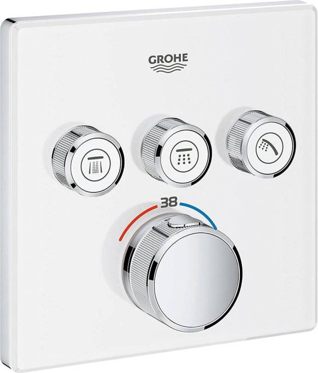 Термостатический смеситель Grohe Grohtherm SmartControl 29157LS0 для ванны, Луна white